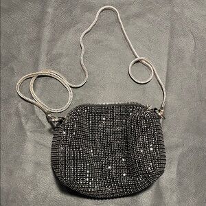 Alexander Wang Black and Silver Beaded Clutch